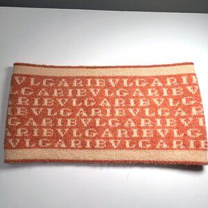 BVLGARI 100% Cashmere Logo Headband Head Wrap